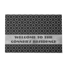 銀灰色の花パターン