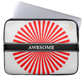 銀灰色の赤い朝日 ラップトップスリーブ