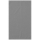 銀灰色の金属の花と宝石のパターン テーブルクロス (正面)