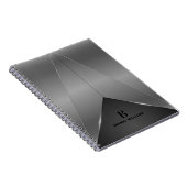 銀灰色の金属幾何学的デザイン ノートブック (右側)