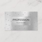 銀灰色の金属抽象芸術結晶スワロフスキー 名刺 (正面)