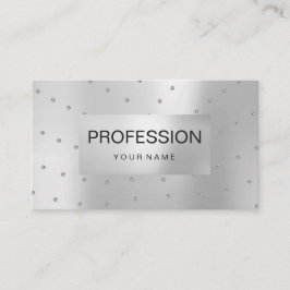 銀灰色の金属抽象芸術結晶スワロフスキー 名刺