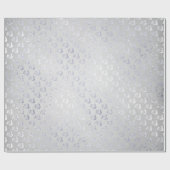 銀灰色ピーコック金属光沢モノクロ ラッピングペーパー (フラット)