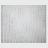 銀灰色フローラガーランド金属単色体 ラッピングペーパー (フラット)