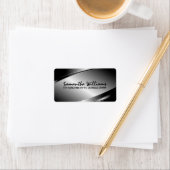 銀灰色メタリックデザイン ラベル (インサイチュ)