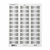 銀灰色メタリックパターンフローラ渦巻き2 ラベル (フルシート)