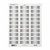 銀灰色メタリックパターンフローラ渦巻き ラベル (フルシート)