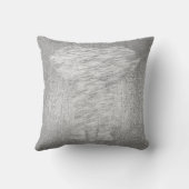 銀灰色メタリック黒動物スキンゾウ クッション (裏面)