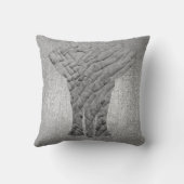 銀灰色メタリック黒動物スキンゾウ クッション (裏面)