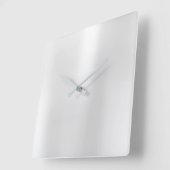 銀灰色モノクロミニマルム金属鋼 スクエア壁時計 (傾斜)