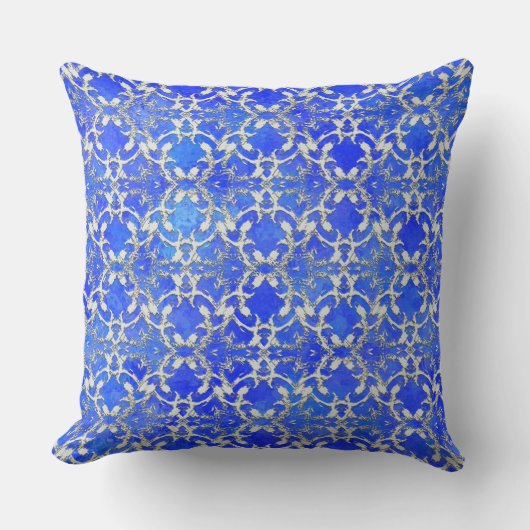 銀灰色青踊り巻 クッション (正面)