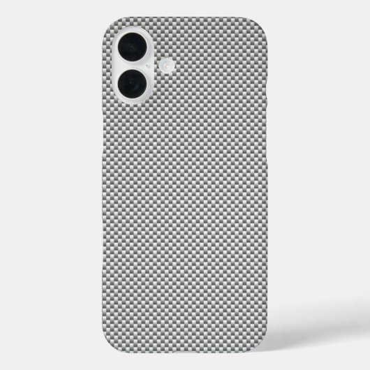 銀炭素繊維スタイルデコールプリント Case-Mate iPhoneケース (裏面)