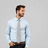 銀無地のネクタイ ネクタイ