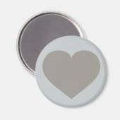 銀無地のハート マグネット (正面/裏面)