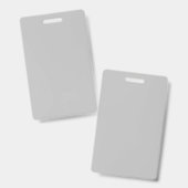 銀無地の名札とお洒落デザイン バッジ (正面＆裏面)