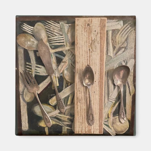 銀焼きマグネット マグネット (正面)