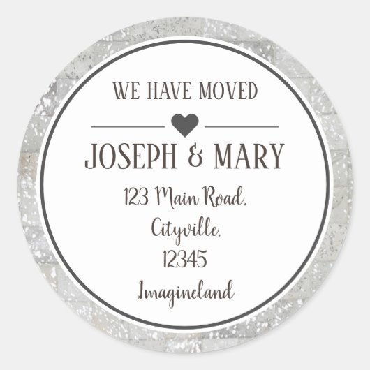 銀牛革の住所の変更 ラウンドシール (正面)