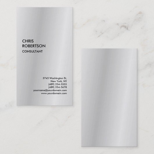 銀独占的グレモダンイ 名刺 (正面/裏面)