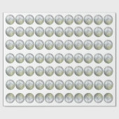 銀玉オンホワイトラッピング紙 ラッピングペーパー (フラット)