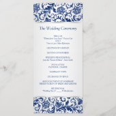 銀王室のフローラ結婚式 プログラム (裏面)