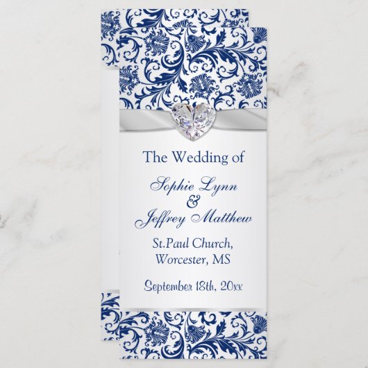 銀王室のフローラ結婚式 プログラム (正面/裏面)