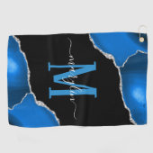 銀王室の瑪瑙 ゴルフタオル (横)