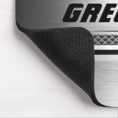 銀男らしフェイクデザインストライプモノグラム マウスパッド (コーナー)