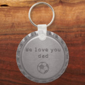 銀男らし金ボトルキャップモダンサッカー キーホルダー (正面)