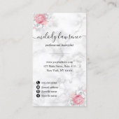 銀白大理石のはさみ 名刺 (裏面)