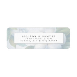 銀白色のハナミズキの花 ラベル