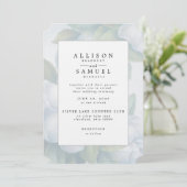 銀白色のハナミズキの花 招待状 (スタンド正面)