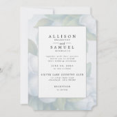 銀白色のハナミズキの花 招待状 (正面)