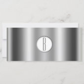 銀白色の光沢のあるグラムモノグラムのギフト証明書 (正面)