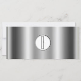 銀白色の光沢のあるグラムモノグラムのギフト証明書