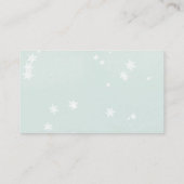 銀白色の冬の木の雪おむつラッフルカード エンクロージャーカード (裏面)