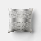 銀白色の花柄 クッション (裏面)