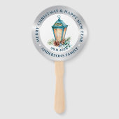 銀白色クリスマスランタン組成物 ハンドファン (裏面)