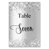 銀白色グリッター書道表7 7 テーブルナンバー (裏面)