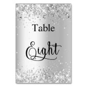 銀白色グリッター書道表8 8 テーブルナンバー (裏面)