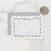 銀白色スタイリッシュモノグラムの ノートカード (正面/裏面インサイチュ)