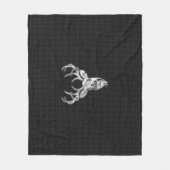 銀白色テールディアオンカーボンファイバースタイルプリント フリースブランケット (正面)