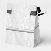 銀白色パーソナライズされたダマスコテントの好意ボックス フェイバーボックス (裏面サイド)