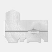 銀白色パーソナライズされたダマスコテントの好意ボックス フェイバーボックス (折り畳みなし)