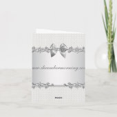 銀白色ベビーシャワーギフトサンキューカード サンキューカード (裏面)