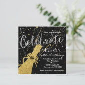 銀祝&金ゴールドシャンパンパーティの招待状 招待状 (スタンド正面)