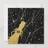 銀祝&金ゴールドシャンパンパーティの招待状 招待状 (裏面)