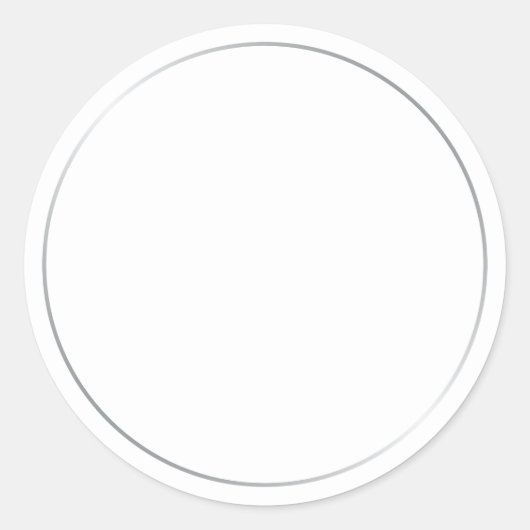 銀空白のエレガント白 ラウンドシール (正面)