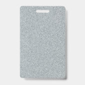 銀空白のグリッターDIYテンプレートカスタム文字 バッジ (裏面)