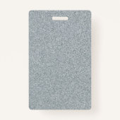 銀空白のグリッターDIYテンプレートカスタム文字 バッジ (裏面)