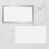 銀空白の白の結婚アドバイスと願い アドバイスカード (正面/裏面)